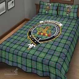 Scottish MacThomas Ancient Clan Tartan Quilt Bed Set - Crest Classic Scottish Plaid Tartan Plaid