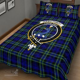 Scottish Arbuthnot Modern Clan Tartan Quilt Bed Set - Crest Classic Scottish Plaid Tartan Plaid