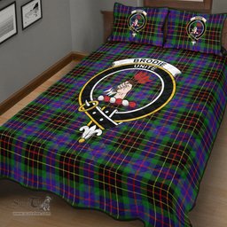 Scottish Brodie Hunting Modern Clan Tartan Quilt Bed Set - Crest Classic Scottish Plaid Tartan Plaid