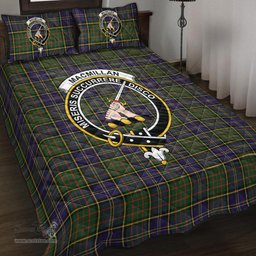 Scottish MacMillan Hunting Modern Clan Tartan Quilt Bed Set - Crest Classic Scottish Plaid Tartan Plaid
