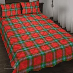 Scottish MacLaine of Loch Buie Hunting Ancient Clan Tartan Quilt Bed Set - Classic Scottish Plaid Tartan Plaid