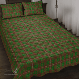 Scottish MacKinnon Hunting Modern Clan Tartan Quilt Bed Set - Classic Scottish Plaid Tartan Plaid