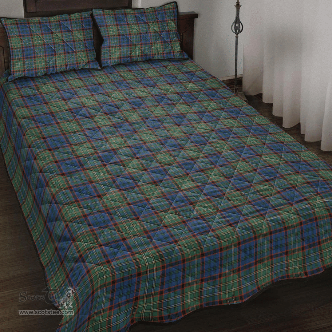 Scottish Nicolson Hunting Ancient Clan Tartan Quilt Bed Set - Classic Scottish Plaid Tartan Plaid