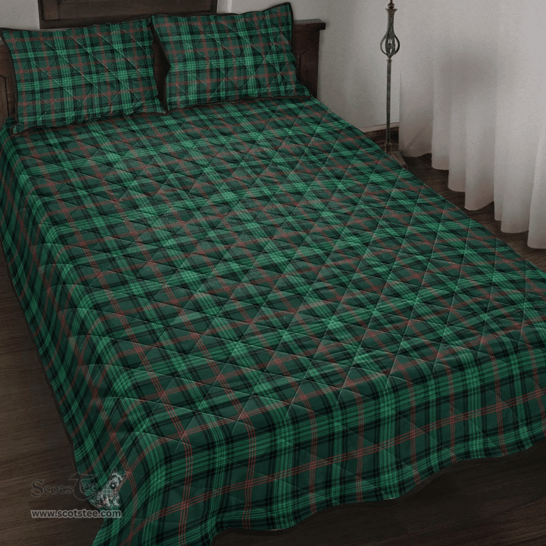 Scottish Ross Hunting Modern Clan Tartan Quilt Bed Set - Classic Scottish Plaid Tartan Plaid