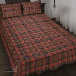 Scottish Cumming Hunting Weathered Clan Tartan Quilt Bed Set - Classic Scottish Plaid Tartan Plaid