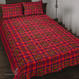 Scottish Murray of Tulloch Modern Clan Tartan Quilt Bed Set - Classic Scottish Plaid Tartan Plaid