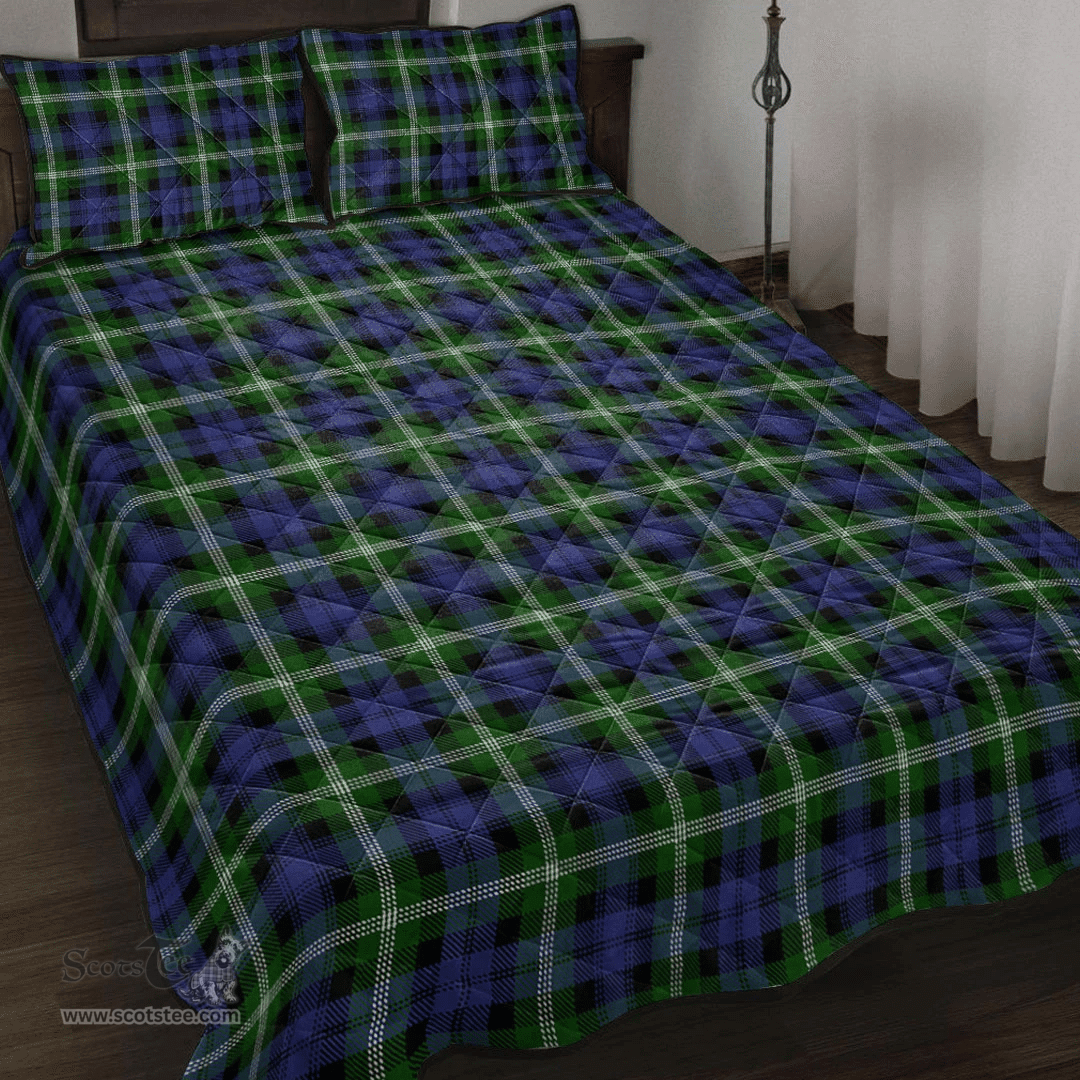 Scottish Baillie Modern Clan Tartan Quilt Bed Set - Classic Scottish Plaid Tartan Plaid