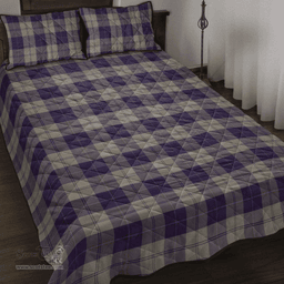 Scottish Cunningham Dress Blue Dancers Clan Tartan Quilt Bed Set - Classic Scottish Plaid Tartan Plaid