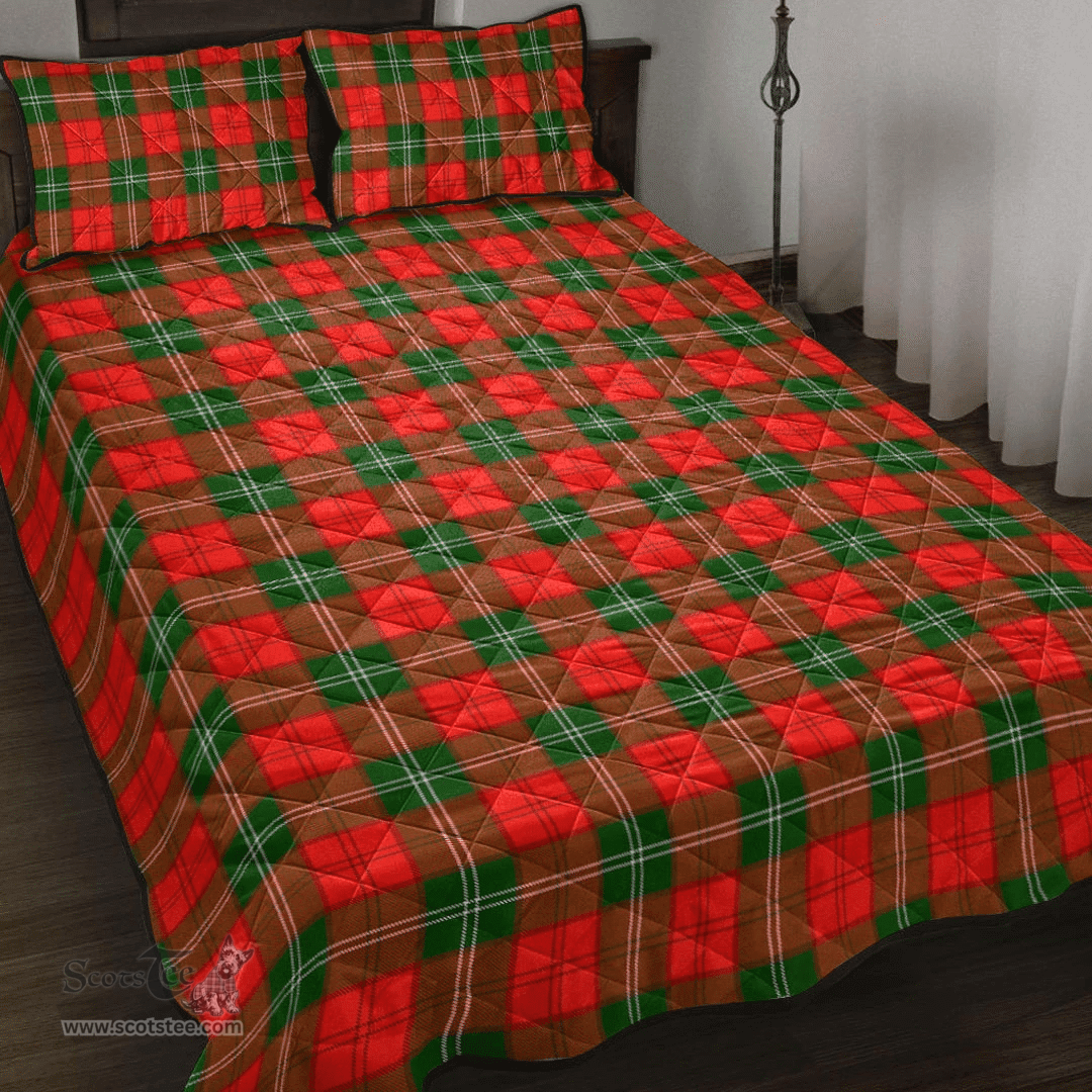 Scottish Lennox Modern Clan Tartan Quilt Bed Set - Classic Scottish Plaid Tartan Plaid