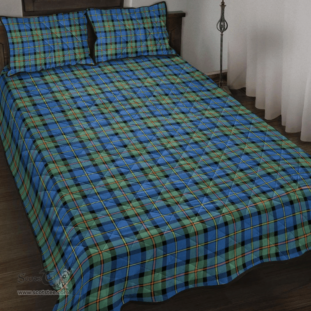 Scottish MacLeod of Harris Ancient Clan Tartan Quilt Bed Set - Classic Scottish Plaid Tartan Plaid