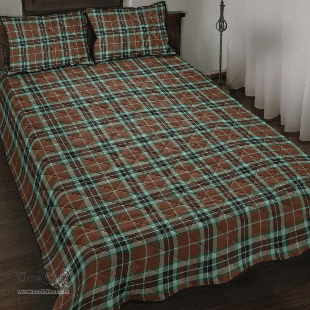 Scottish Thomson Hunting Modern Clan Tartan Quilt Bed Set - Classic Scottish Plaid Tartan Plaid