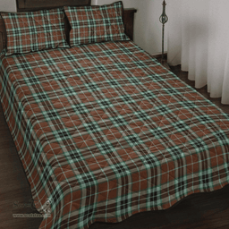 Scottish Thomson Hunting Modern Clan Tartan Quilt Bed Set - Classic Scottish Plaid Tartan Plaid