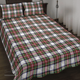 Scottish Stewart Dress Modern Clan Tartan Quilt Bed Set - Classic Scottish Plaid Tartan Plaid