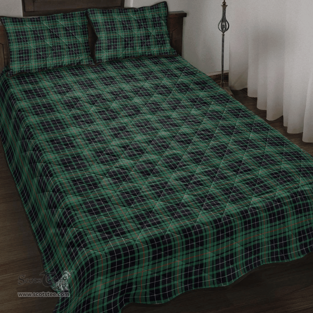 Scottish MacAulay Hunting Ancient Clan Tartan Quilt Bed Set - Classic Scottish Plaid Tartan Plaid