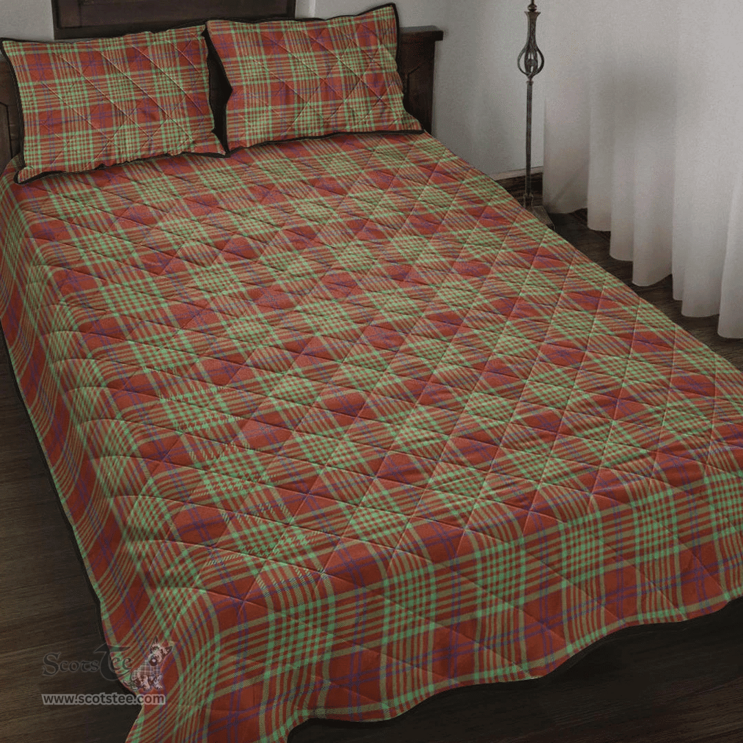 Scottish MacGillivray Hunting Ancient Clan Tartan Quilt Bed Set - Classic Scottish Plaid Tartan Plaid