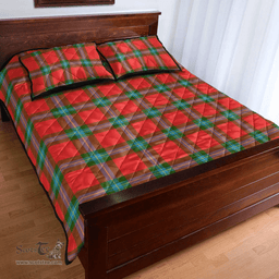 Scottish MacLaine of Loch Buie Hunting Ancient Clan Tartan Quilt Bed Set - Classic Scottish Plaid Tartan Plaid