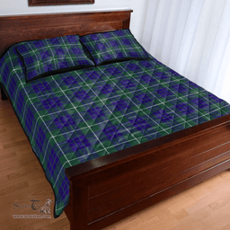 Scottish Hamilton Hunting Modern Clan Tartan Quilt Bed Set - Classic Scottish Plaid Tartan Plaid