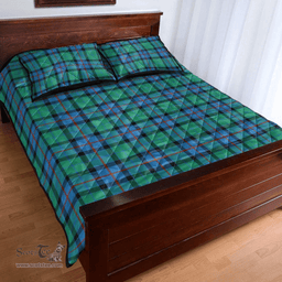 Scottish Flower Of Scotland Clan Tartan Quilt Bed Set - Classic Scottish Plaid Tartan Plaid