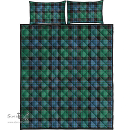 Scottish Stewart Old Ancient Clan Tartan Quilt Bed Set - Classic Scottish Plaid Tartan Plaid