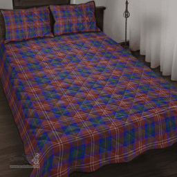 Scottish Chisholm Hunting Modern Clan Tartan Quilt Bed Set - Classic Scottish Plaid Tartan Plaid