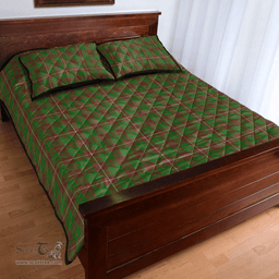 Scottish MacKinnon Hunting Modern Clan Tartan Quilt Bed Set - Classic Scottish Plaid Tartan Plaid