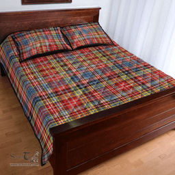 Scottish Drummond of Strathallan Clan Tartan Quilt Bed Set - Classic Scottish Plaid Tartan Plaid