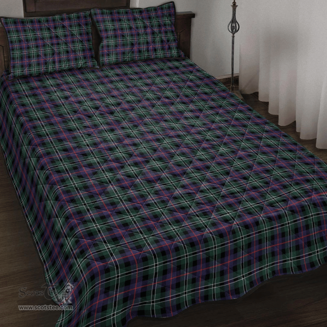 Scottish Rose Hunting Modern Clan Tartan Quilt Bed Set - Classic Scottish Plaid Tartan Plaid