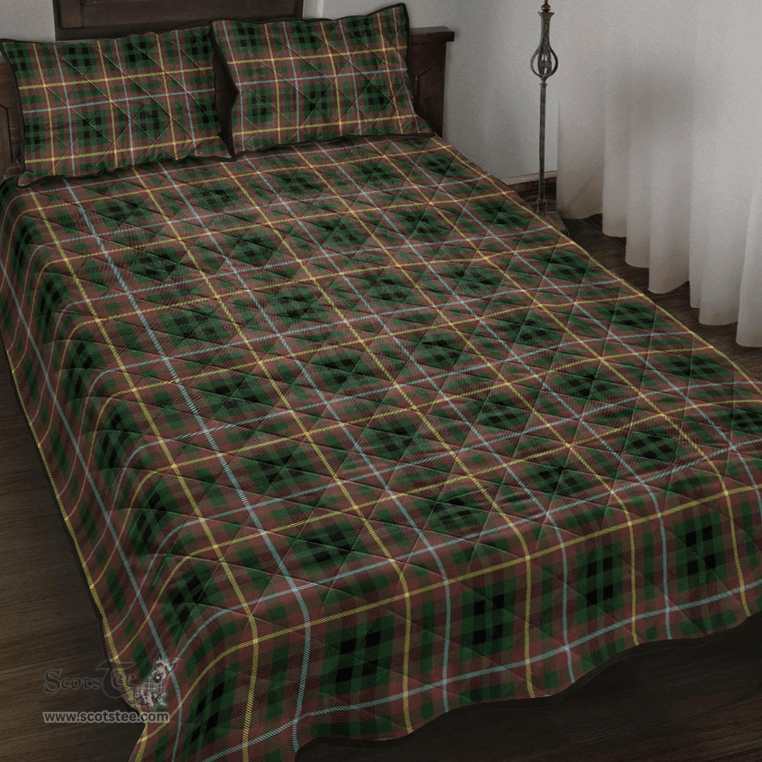 Scottish Buchanan Hunting Clan Tartan Quilt Bed Set - Classic Scottish Plaid Tartan Plaid