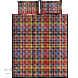 Scottish Drummond of Strathallan Clan Tartan Quilt Bed Set - Classic Scottish Plaid Tartan Plaid