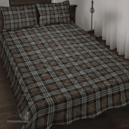 Scottish Stewart Old Weathered Clan Tartan Quilt Bed Set - Classic Scottish Plaid Tartan Plaid