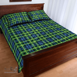 Scottish Campbell of Breadalbane Ancient Clan Tartan Quilt Bed Set - Classic Scottish Plaid Tartan Plaid