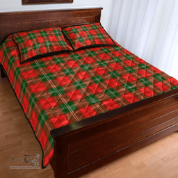Scottish Lennox Modern Clan Tartan Quilt Bed Set - Classic Scottish Plaid Tartan Plaid