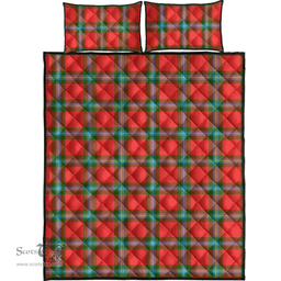 Scottish MacLaine of Loch Buie Hunting Ancient Clan Tartan Quilt Bed Set - Classic Scottish Plaid Tartan Plaid
