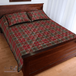 Scottish Lindsay Weathered Clan Tartan Quilt Bed Set - Classic Scottish Plaid Tartan Plaid