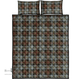 Scottish MacLeod of Harris Weathered Clan Tartan Quilt Bed Set - Classic Scottish Plaid Tartan Plaid
