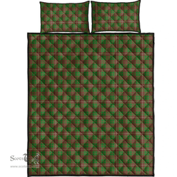 Scottish MacKinnon Hunting Modern Clan Tartan Quilt Bed Set - Classic Scottish Plaid Tartan Plaid