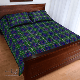 Scottish MacIntyre Hunting Modern Clan Tartan Quilt Bed Set - Classic Scottish Plaid Tartan Plaid
