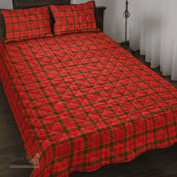 Scottish MacDonnell of Keppoch Modern Clan Tartan Quilt Bed Set - Classic Scottish Plaid Tartan Plaid