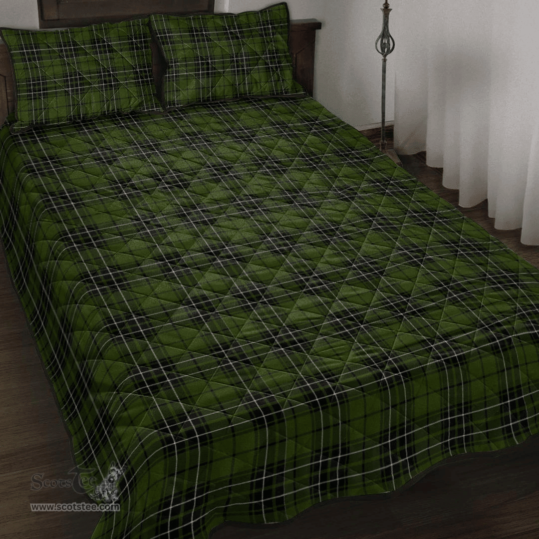 Scottish MacLean Hunting Ancient Clan Tartan Quilt Bed Set - Classic Scottish Plaid Tartan Plaid