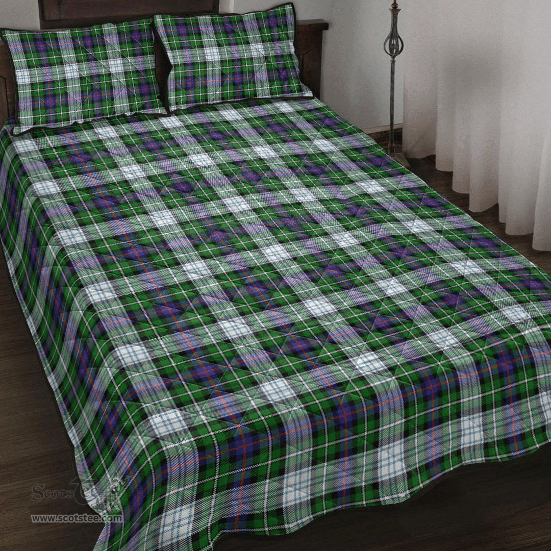 Scottish MacKenzie Dress Modern Clan Tartan Quilt Bed Set - Classic Scottish Plaid Tartan Plaid