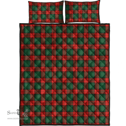 Scottish Stewart Atholl Modern Clan Tartan Quilt Bed Set - Classic Scottish Plaid Tartan Plaid