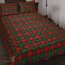 Scottish Stewart Atholl Modern Clan Tartan Quilt Bed Set - Classic Scottish Plaid Tartan Plaid