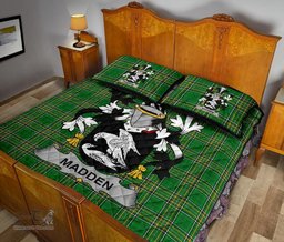 Scottish Madden or O'Madden Ireland Quilt Bed Set Irish National Tartan A7 Scottish Plaid Tartan Plaid