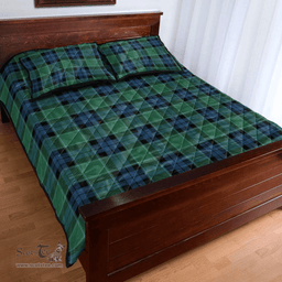 Scottish Graham of Menteith Ancient Clan Tartan Quilt Bed Set - Classic Scottish Plaid Tartan Plaid