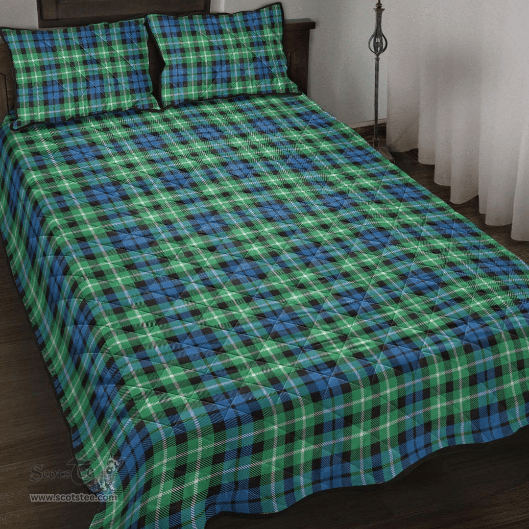 Scottish Graham of Montrose Ancient Clan Tartan Quilt Bed Set - Classic Scottish Plaid Tartan Plaid