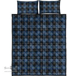 Scottish Clergy Blue Clan Tartan Quilt Bed Set - Classic Scottish Plaid Tartan Plaid