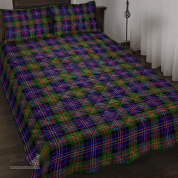 Scottish Cameron of Erracht Modern Clan Tartan Quilt Bed Set - Classic Scottish Plaid Tartan Plaid