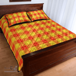 Scottish MacLeod of Raasay Clan Tartan Quilt Bed Set - Classic Scottish Plaid Tartan Plaid