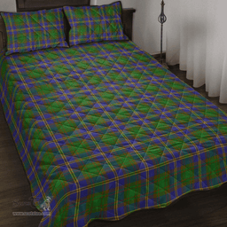 Scottish Strange of Balkaskie Clan Tartan Quilt Bed Set - Classic Scottish Plaid Tartan Plaid