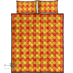 Scottish MacLeod of Raasay Clan Tartan Quilt Bed Set - Classic Scottish Plaid Tartan Plaid
